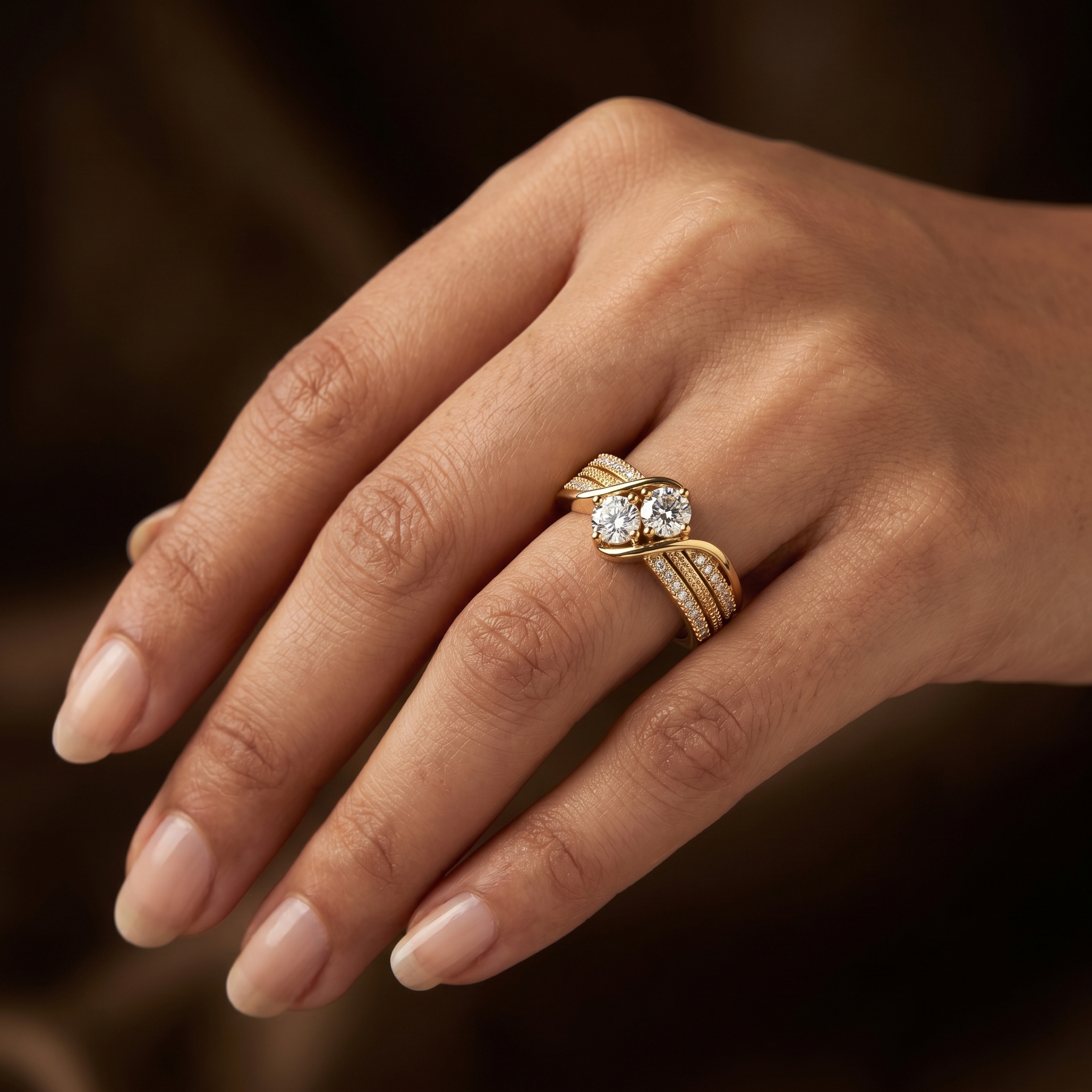 Cascading Petal Diamond Ring by SVADEZI
