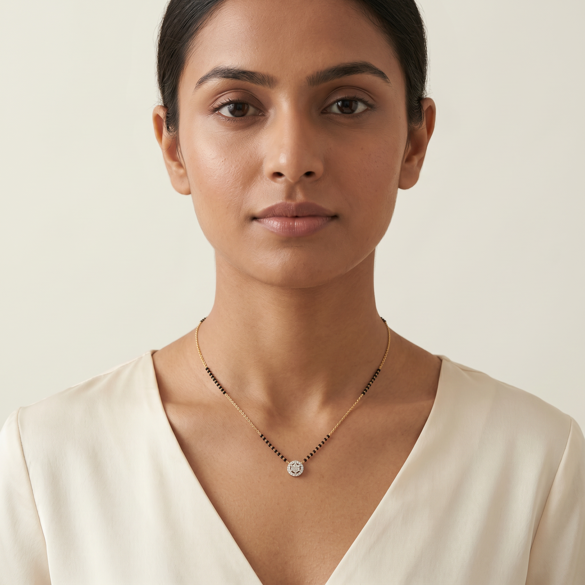 Jewelled Enchantment Diamond Mangalsutra by SVADEZI
