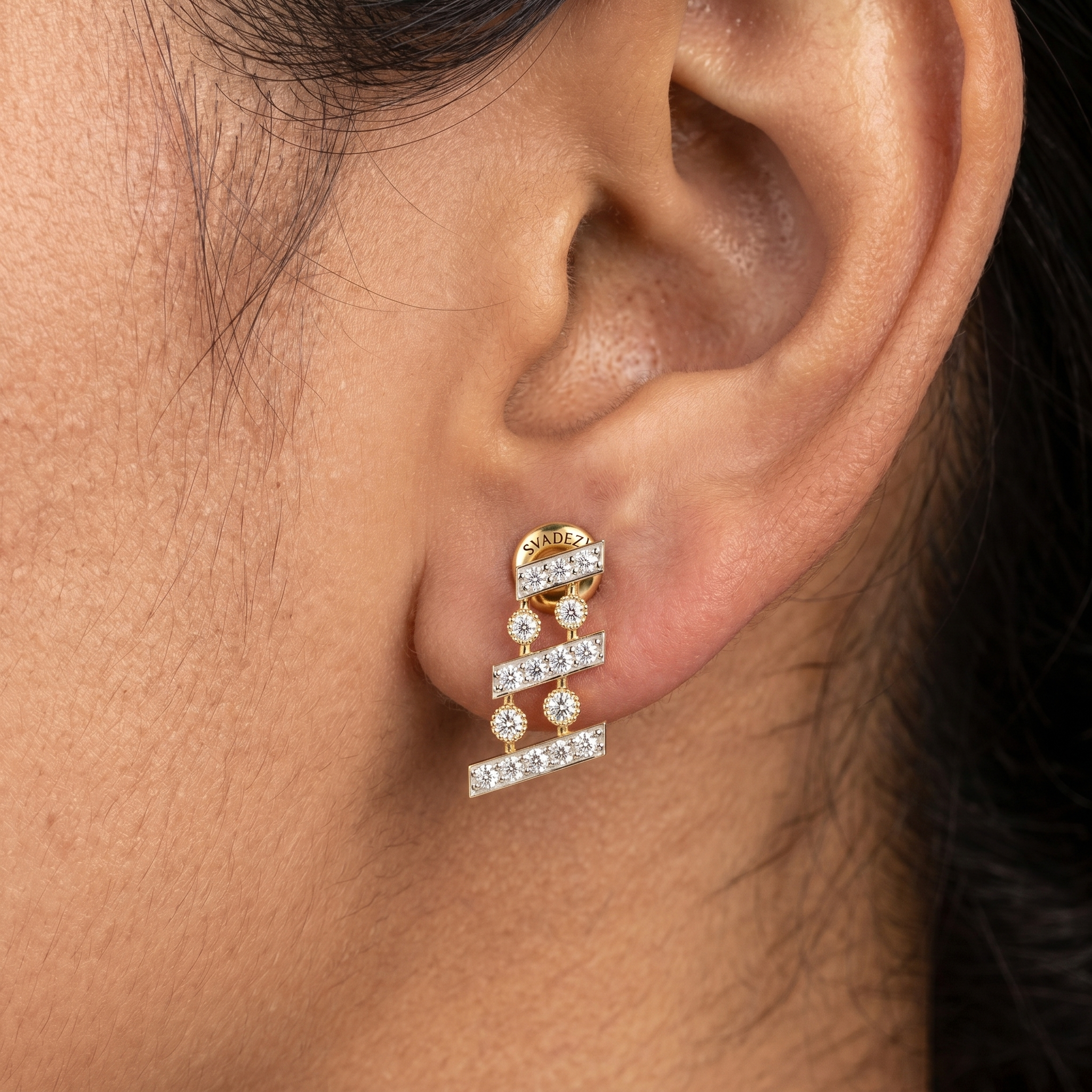 Imperial Ballad Diamond Earrings by SVADEZI