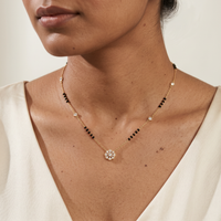 Crowned Brilliance Diamond Mangalsutra by SVADEZI