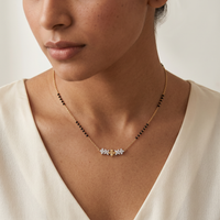 Ornate Embrace Diamond Mangalsutra by SVADEZI
