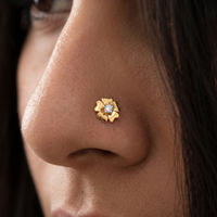 Ornate Grace Diamond Nose Pin by SVADEZI
