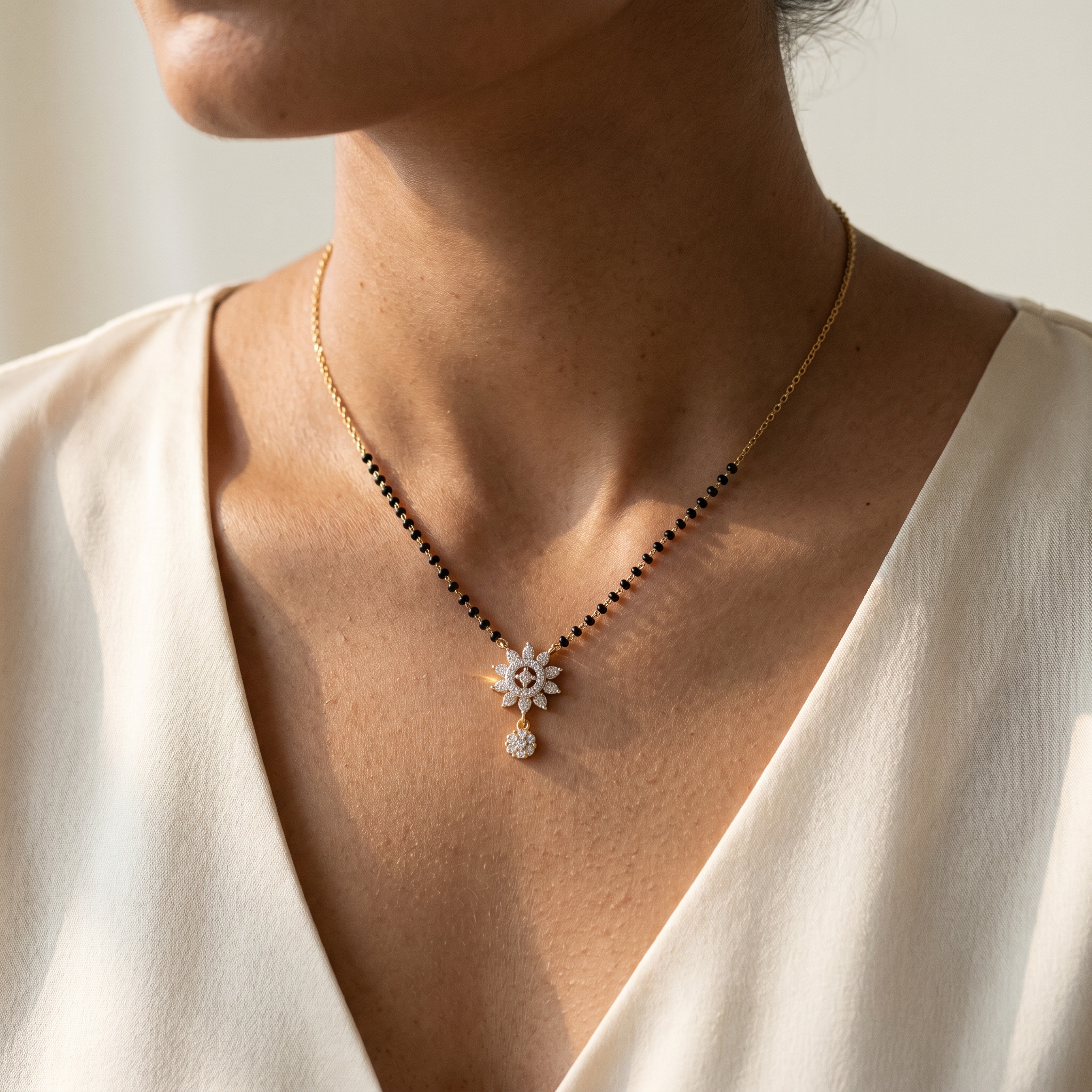 Sacred Vision Diamond Mangalsutra by SVADEZI