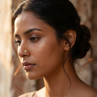 Glowing Sonnet Diamond Nose Pin by SVADEZI