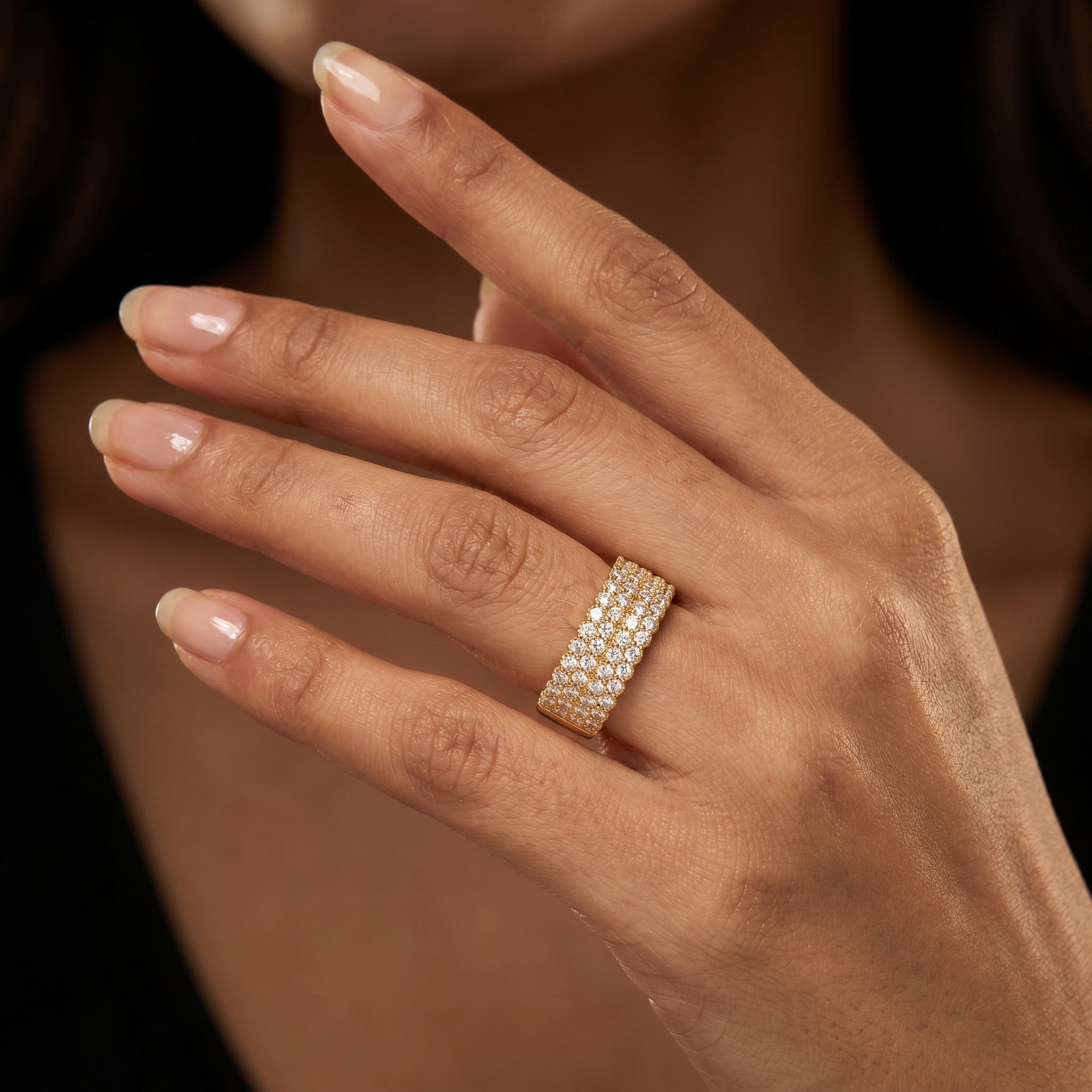 Opulent Halo Diamond Ring by SVADEZI