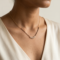 Sparkling Halo Diamond Mangalsutra by SVADEZI
