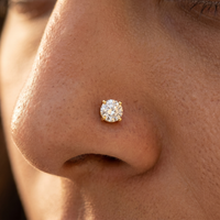 Cascading Aura Diamond Nose Pin by SVADEZI