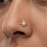 Sparkling Glow Diamond Nose Pin by SVADEZI