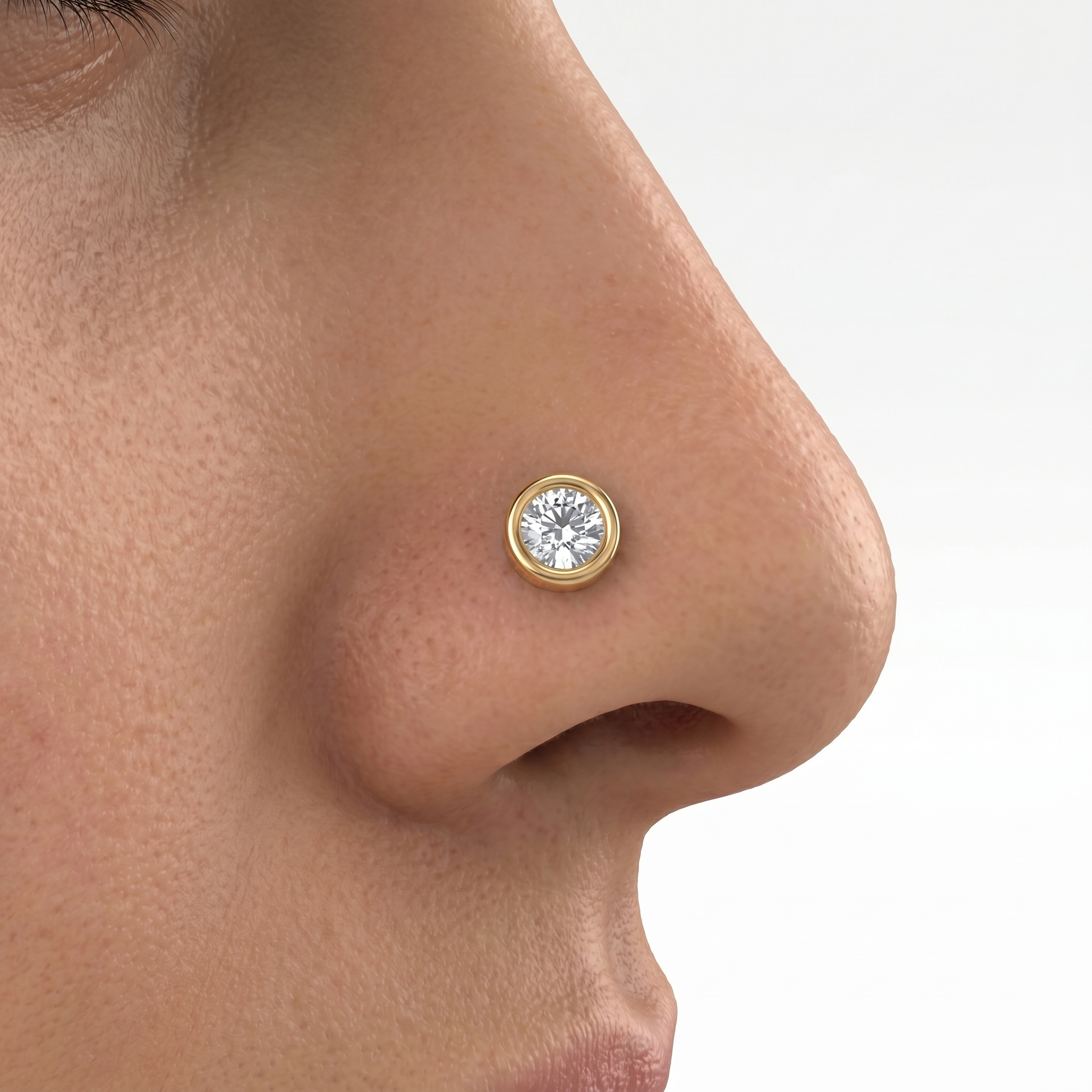 Divine Memory Diamond Nose Pin by SVADEZI