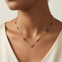 Enthroned Sonnet Diamond Mangalsutra by SVADEZI