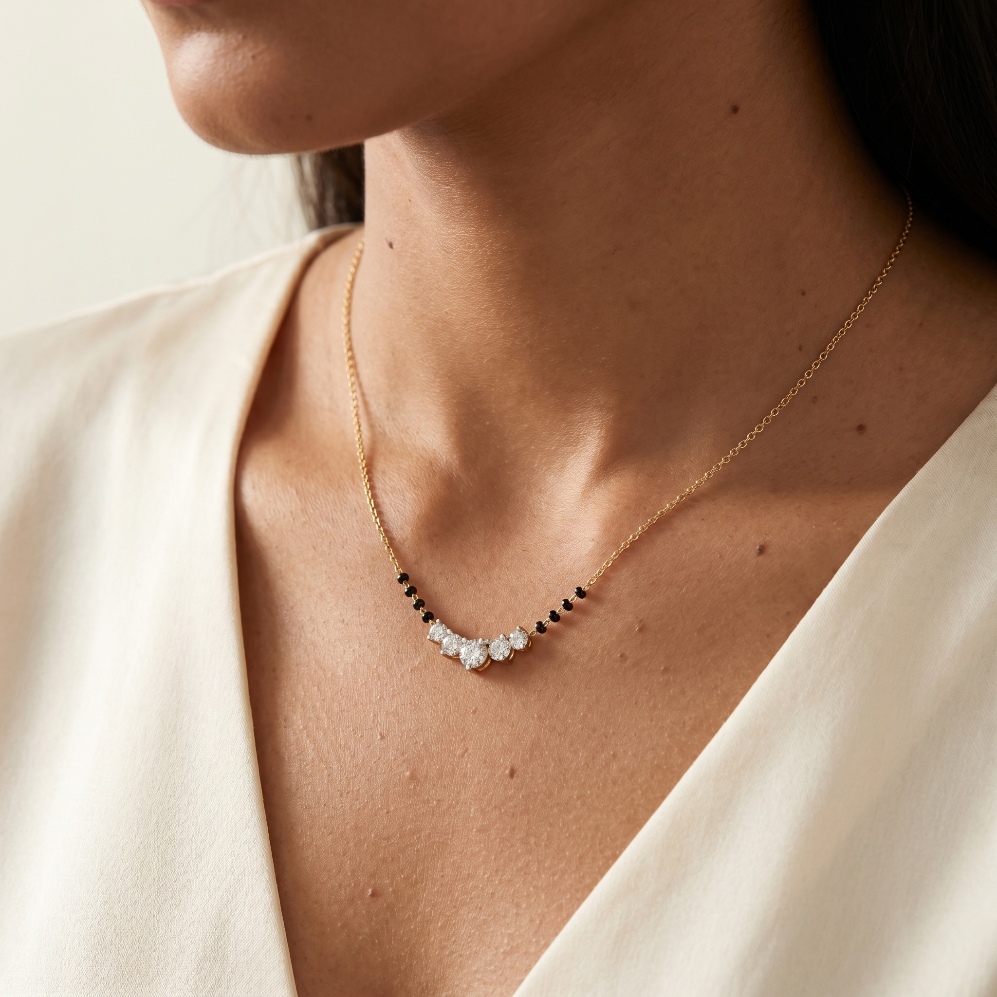 Dawn Ballad Diamond Mangalsutra by SVADEZI