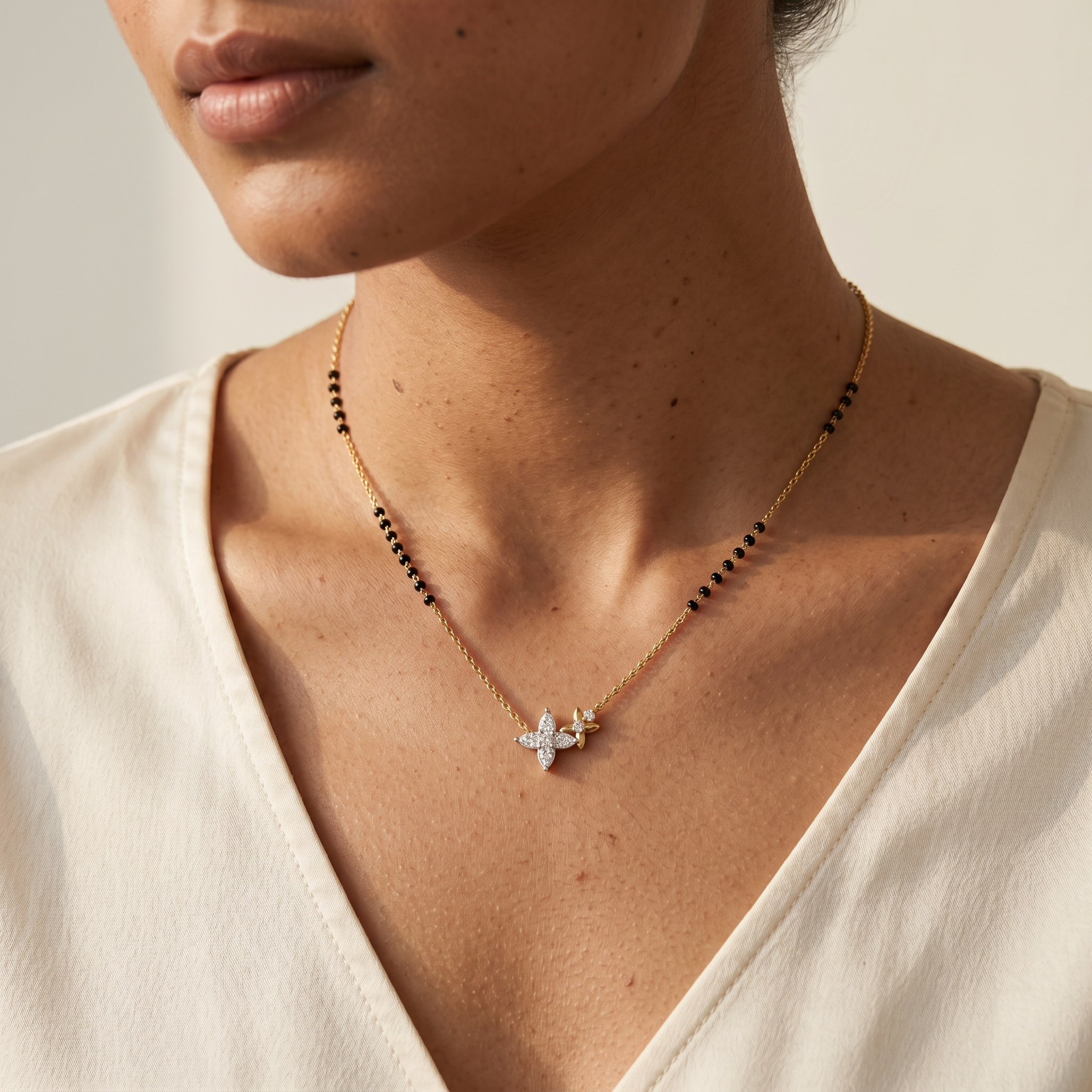 Ethereal Elegance Diamond Mangalsutra by SVADEZI