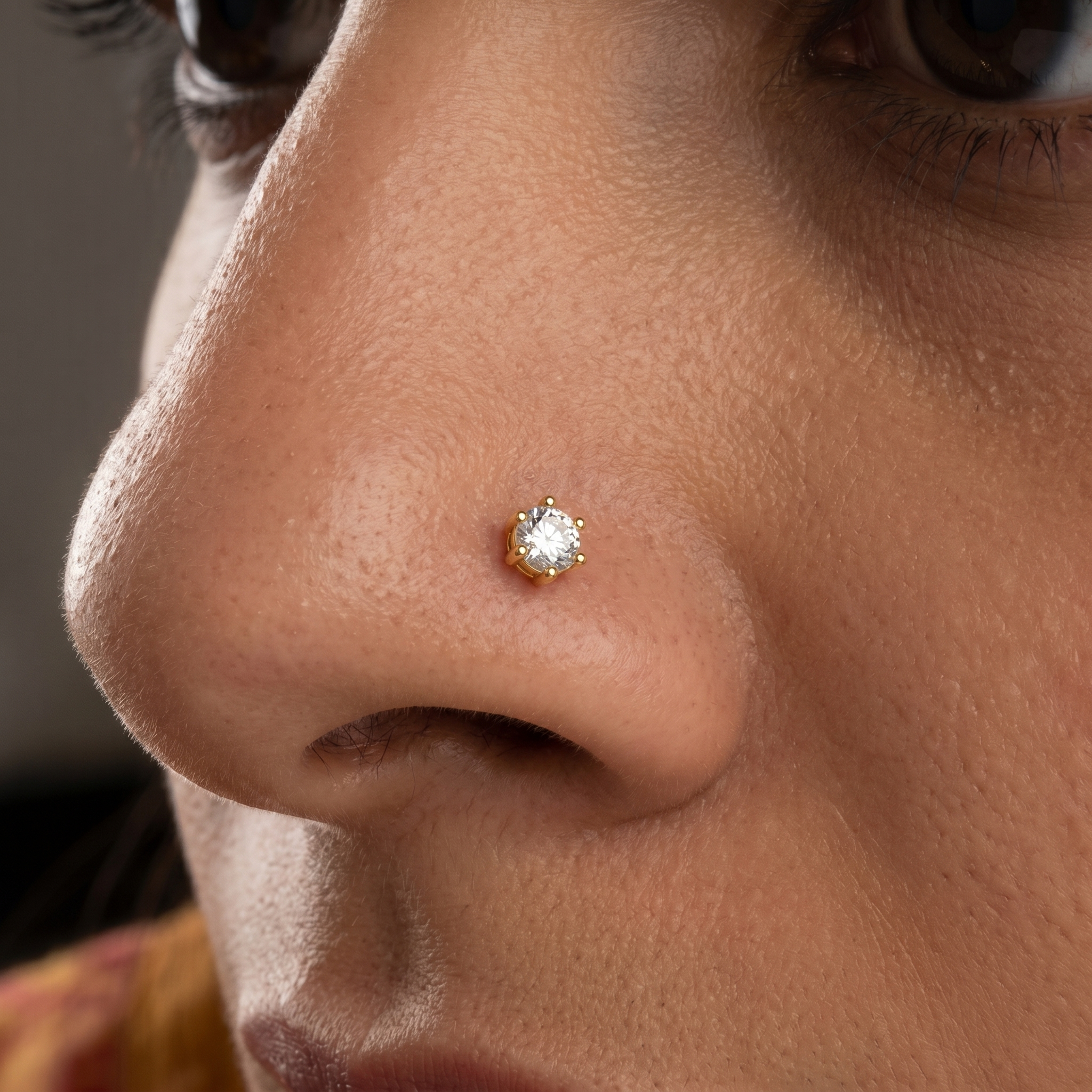 Enchanted Heritage Diamond Nose Pin by SVADEZI