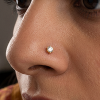 Enchanted Heritage Diamond Nose Pin by SVADEZI