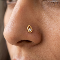 Lavish Majesty Diamond Nose Pin by SVADEZI