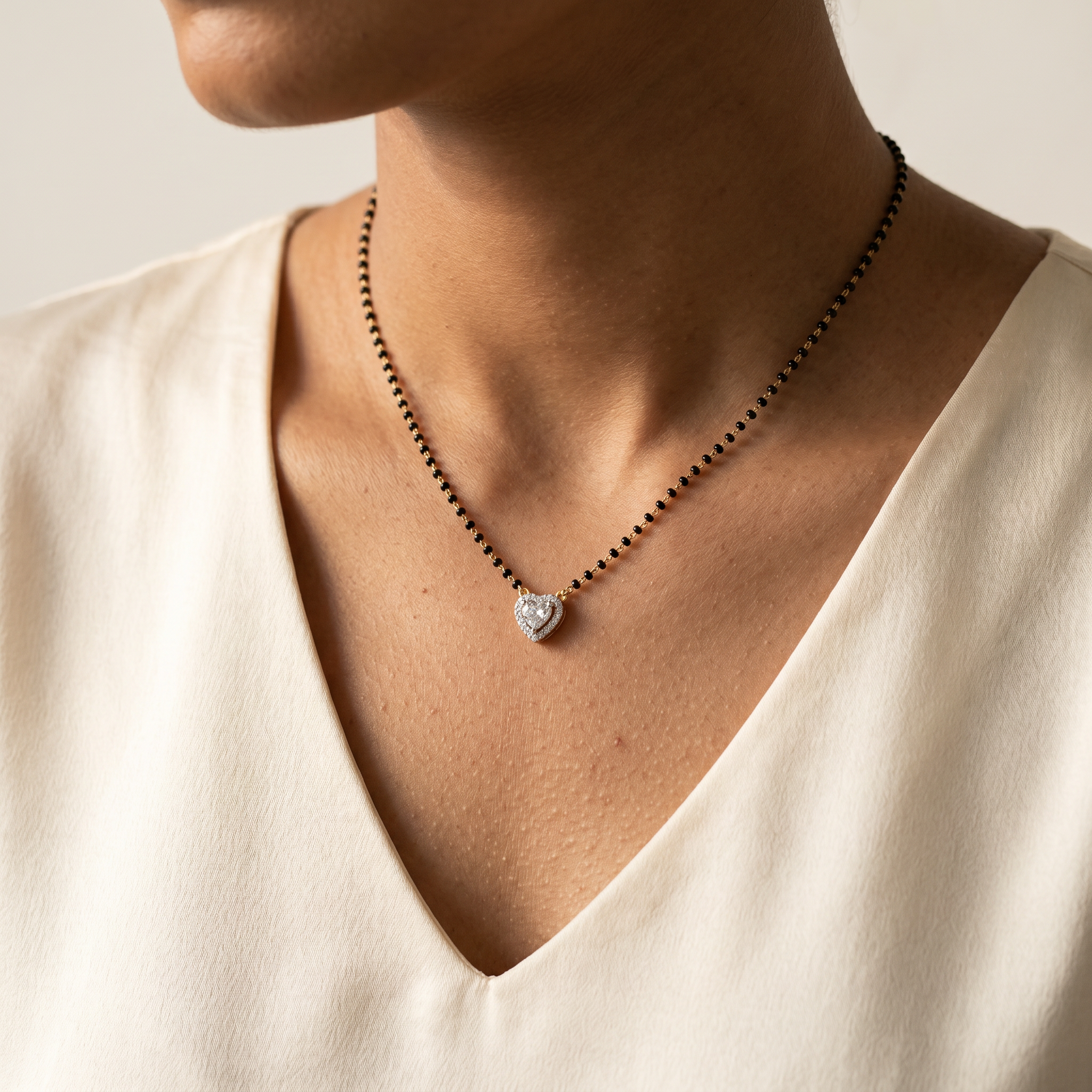 Tender Spell Diamond Mangalsutra by SVADEZI