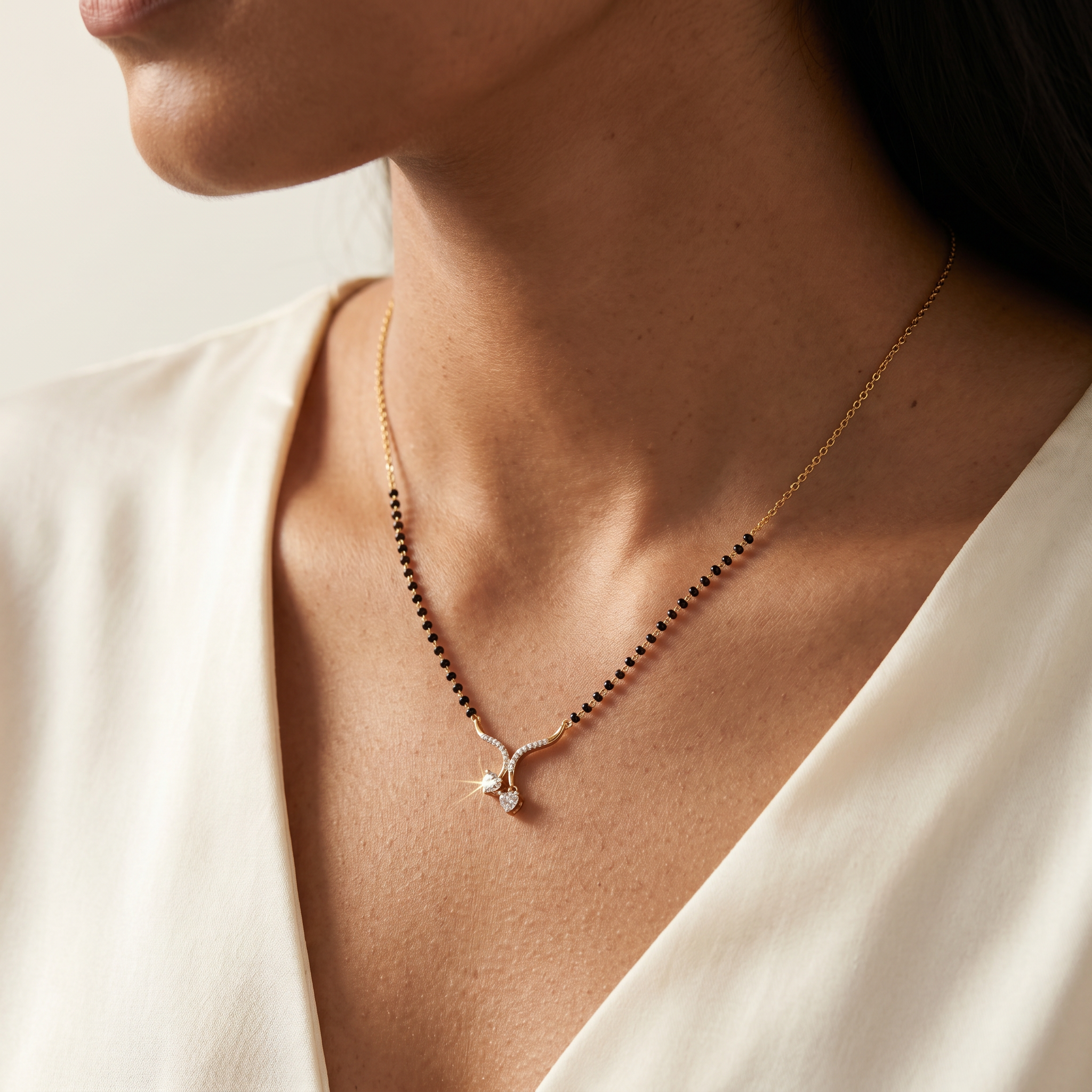 Sovereign Cascade Diamond Mangalsutra by SVADEZI