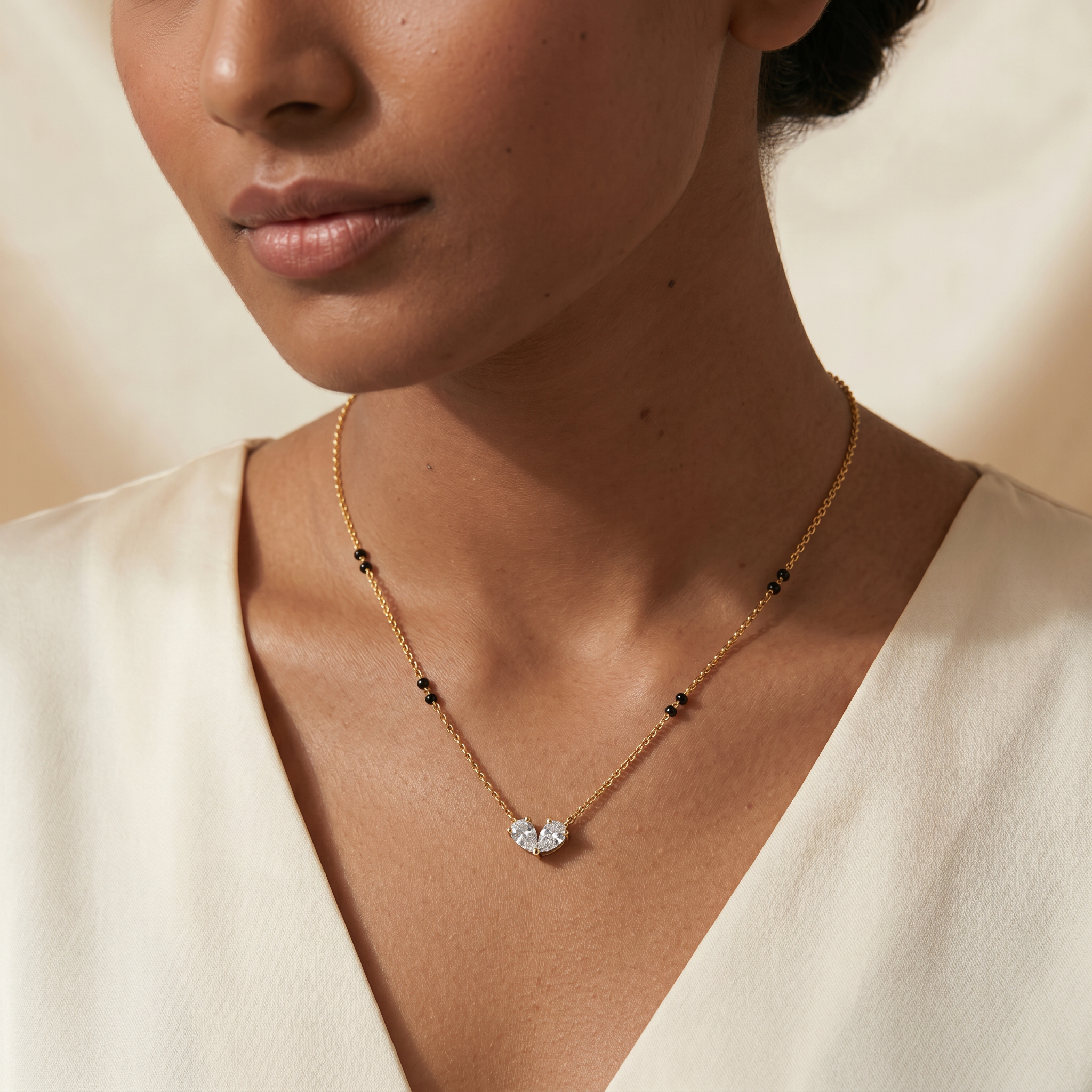 Sovereign Bloom Diamond Mangalsutra by SVADEZI