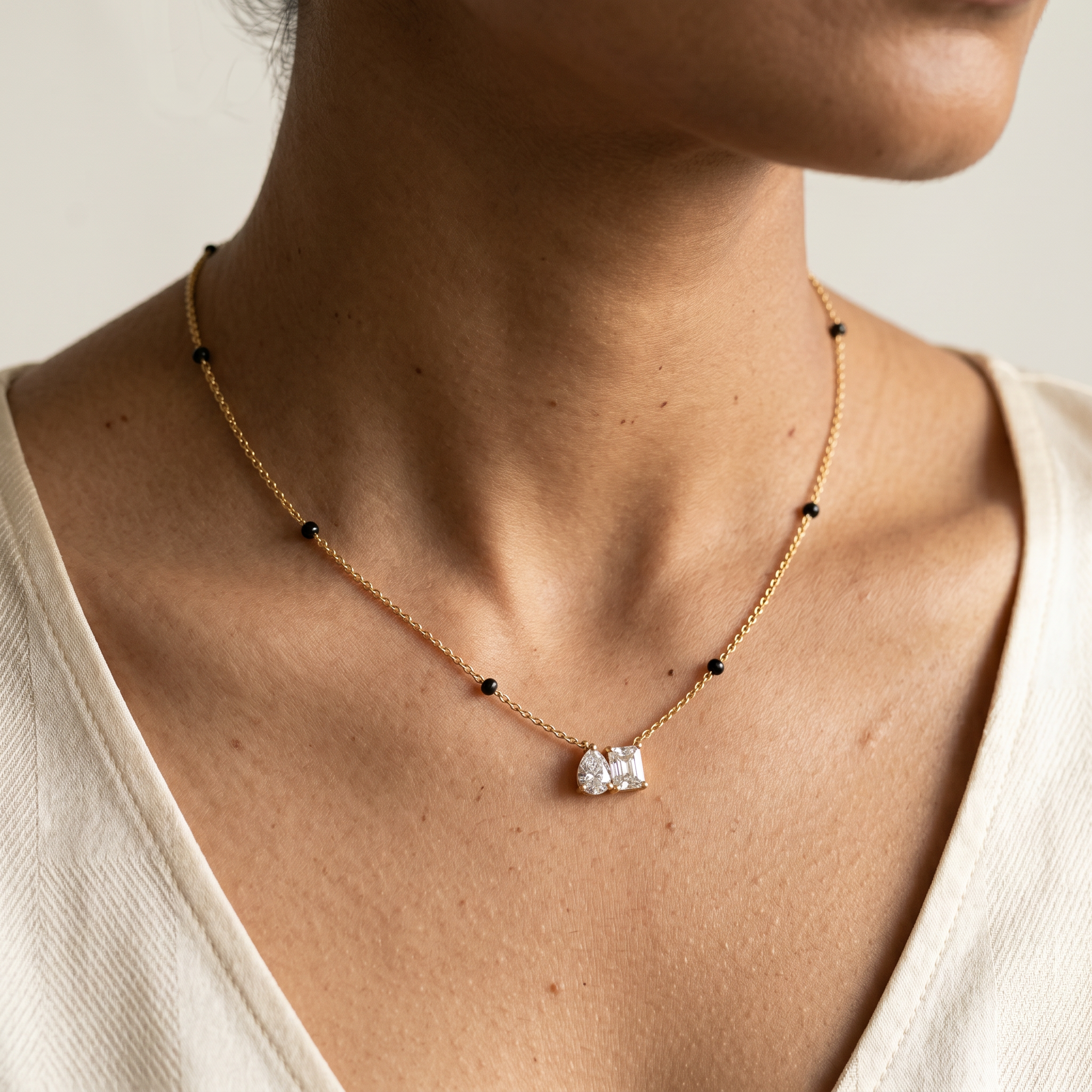 Imperial Bloom Diamond Mangalsutra by SVADEZI