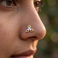 Pristine Bloom Diamond Nose Pin by SVADEZI