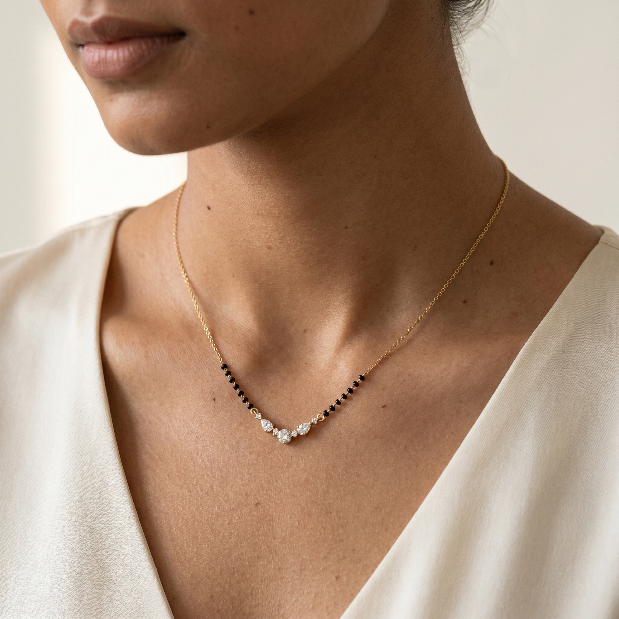 Sublime Embrace Diamond Mangalsutra by SVADEZI