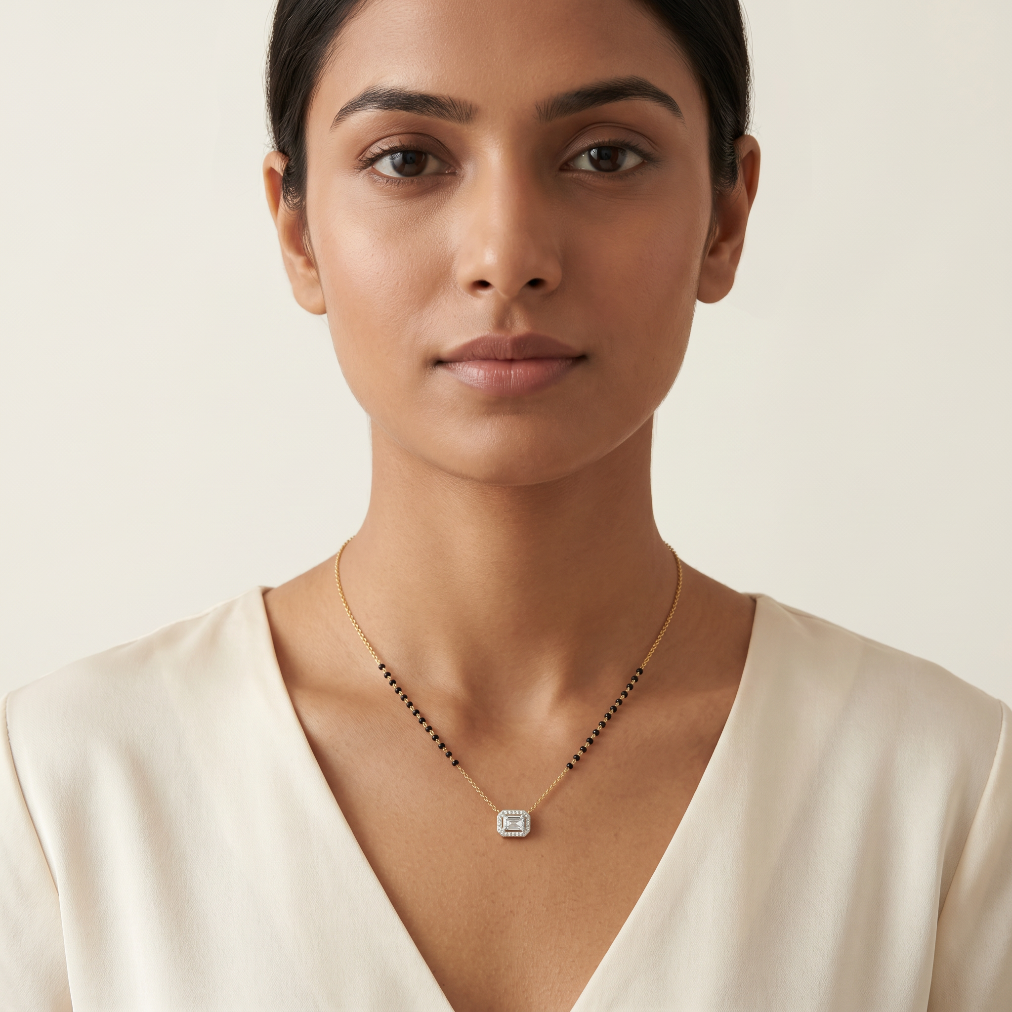 Regal Glow Diamond Mangalsutra by SVADEZI