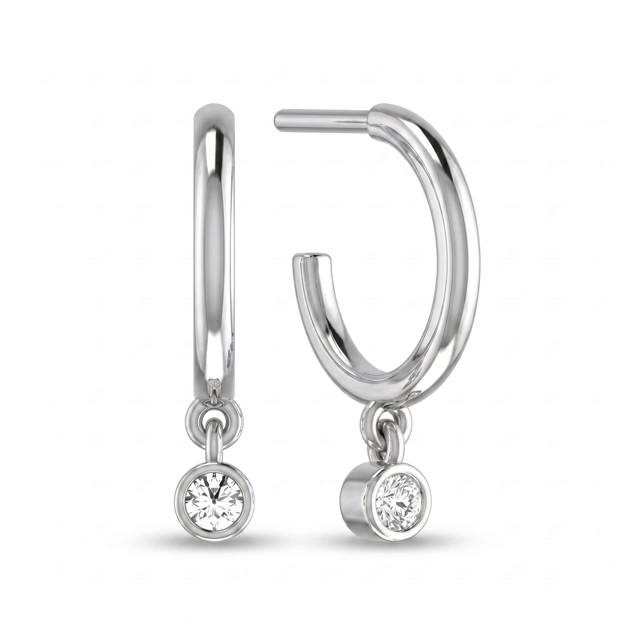 Resplendent Reverie Diamond Earrings by SVADEZI - rhodium
