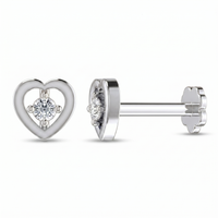 Mystic Heritage Diamond Nose Pin by SVADEZI - rhodium