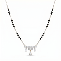 Cascading Vision Diamond Mangalsutra by SVADEZI - rhodium