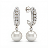 Glistening Grace Diamond Earrings by SVADEZI - rhodium