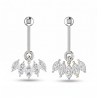 Solstice Ode Diamond Earrings by SVADEZI - rhodium