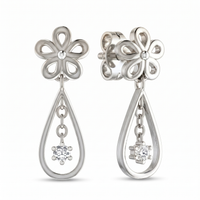 Celestial Bliss Diamond Earrings by SVADEZI - rhodium