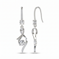 Cascading Radiance Diamond Earrings by SVADEZI - rhodium