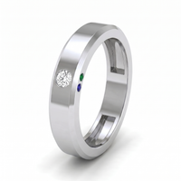 Crowned Cascade Men's Diamond Ring by SVADEZI - rhodium