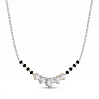 Dawn Ballad Diamond Mangalsutra by SVADEZI - rhodium