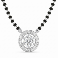 Jewelled Enchantment Diamond Mangalsutra by SVADEZI - rhodium
