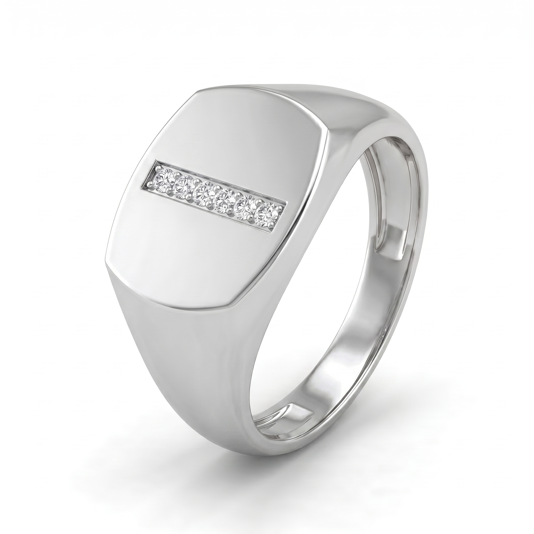 Glowing Star Men's Diamond Ring by SVADEZI - rhodium