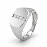 Glowing Star Men's Diamond Ring by SVADEZI - rhodium