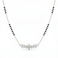 Ornate Embrace Diamond Mangalsutra by SVADEZI - rhodium