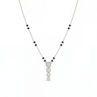 Enthroned Spell Diamond Mangalsutra by SVADEZI - rhodium