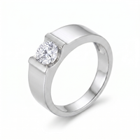Whispering Radiance Diamond Ring by SVADEZI - rhodium