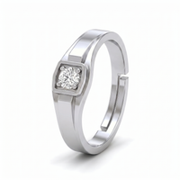 Sovereign Embrace Men's Diamond Ring by SVADEZI - rhodium