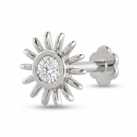Dawn Beauty Diamond Nose Pin by SVADEZI - rhodium