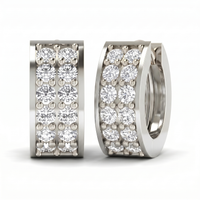 Glowing Ode Diamond Earrings by SVADEZI - rhodium
