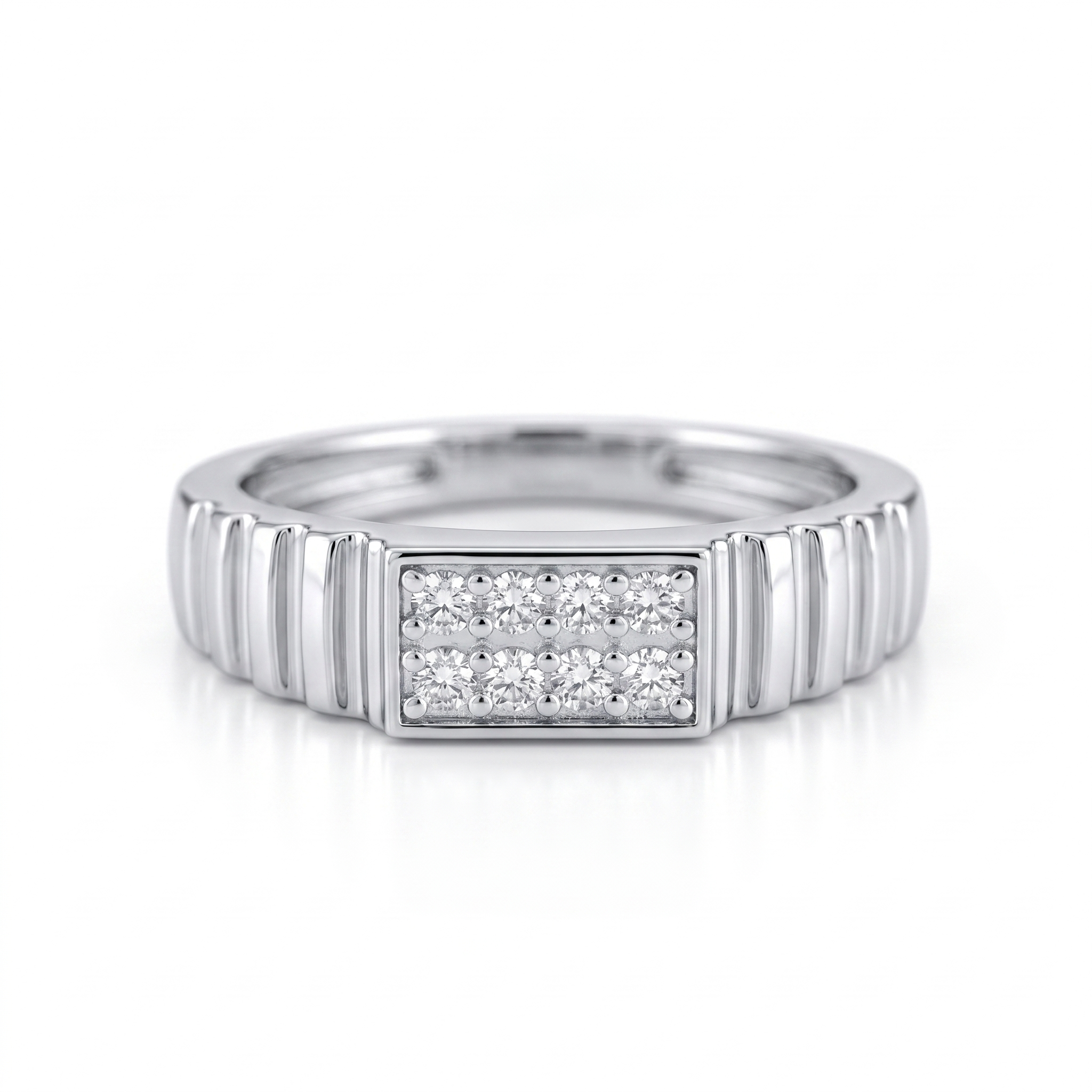 Imperial Halo Men's Diamond Ring by SVADEZI - rhodium