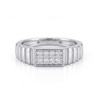 Imperial Halo Men's Diamond Ring by SVADEZI - rhodium