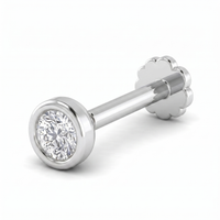 Divine Memory Diamond Nose Pin by SVADEZI - rhodium