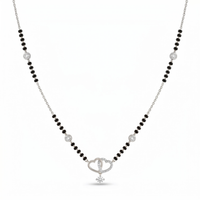 Sovereign Charm Diamond Mangalsutra by SVADEZI - rhodium