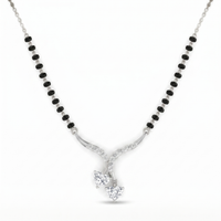 Sovereign Cascade Diamond Mangalsutra by SVADEZI - rhodium