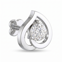 Sublime Embrace Diamond Nose Pin by SVADEZI - rhodium